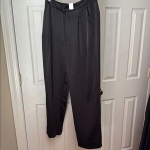 NWT GAP Black Satin Trousers with High Waist